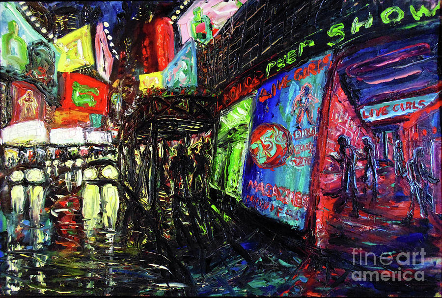 Taxi Driver Painting - Peep Show by Arthur Robins