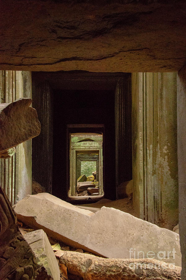 Peering through the Ruins as Ta Prohm Temple Photograph by Bob Phillips