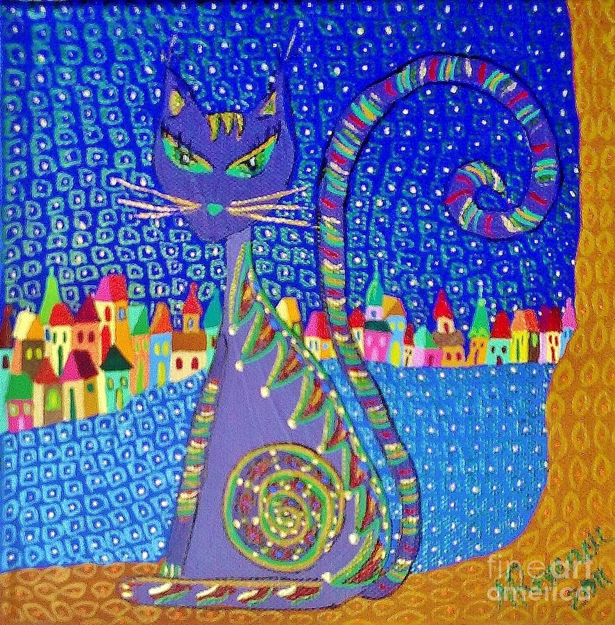 Pelandas Cat Painting by Mimi Revencu