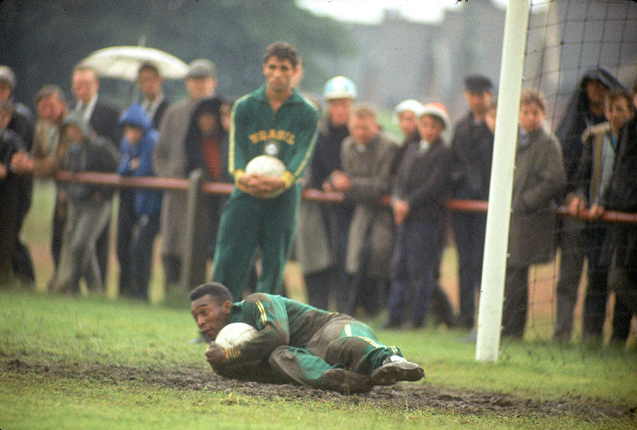 Sports Photograph - Pele Goalkeeping by Art Rickerby