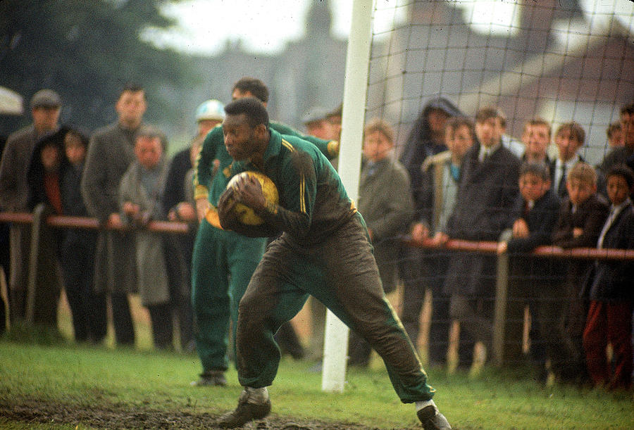 Sports Photograph - Pele In Goal by Art Rickerby