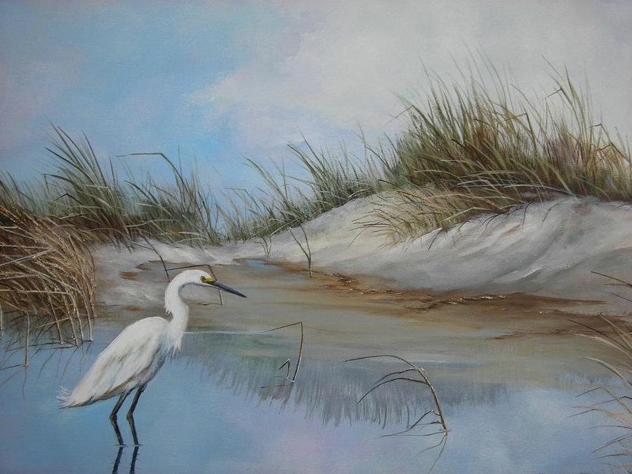 Pelican Dunes Painting by Teresa Trotter