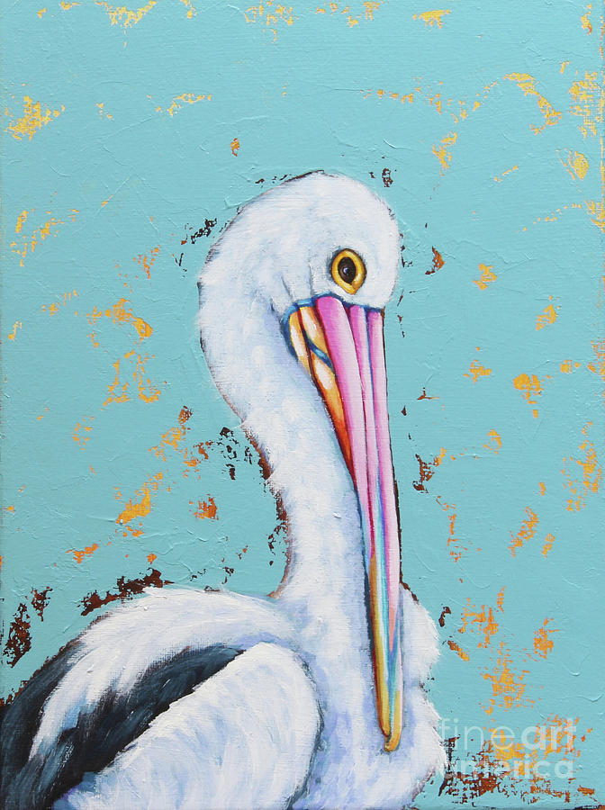 Pelican Painting by Lucia Stewart