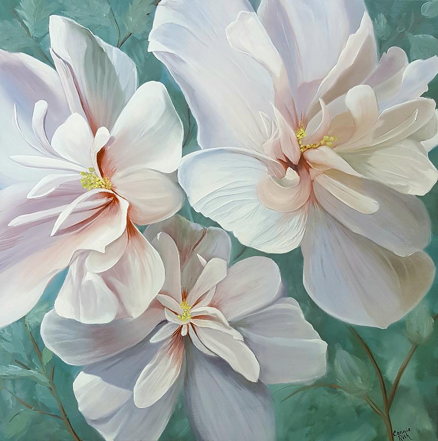 Pellucid pedal Rose of Sharon Painting by Connie Rish