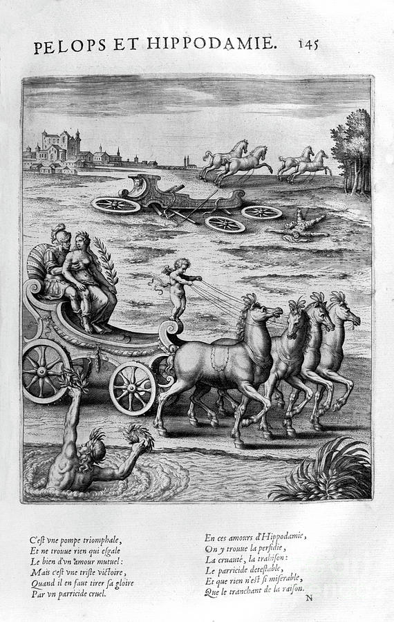 Pelops And Hippodamia, 1615. Artist Drawing by Print Collector