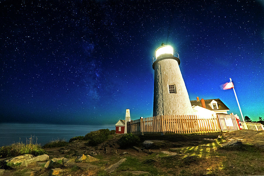Pemaquid Point Lighthouse Bristol Road Maine Photograph by Toby McGuire