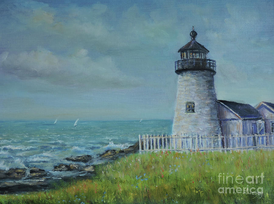 Pemaquid Point Lighthouse Painting by Katalin Luczay