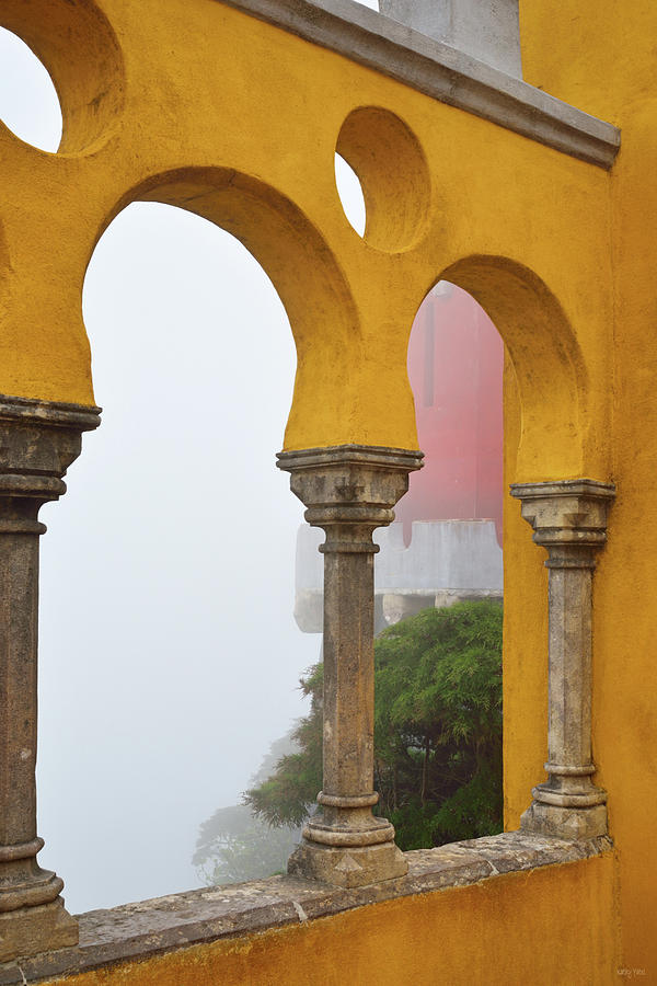 Pena Palace in Fog Photograph by Kathy Yates