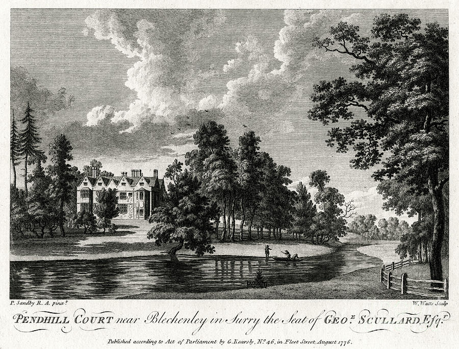 Pendhill Court Near Bletchenley Drawing by Print Collector