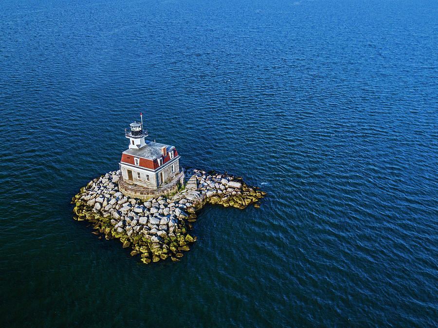 Penfield Reef Lighthouse Aerial Photograph
