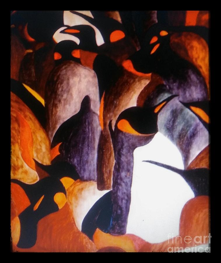 Penguin Painting - Penguins by Ivonne Jaramillo