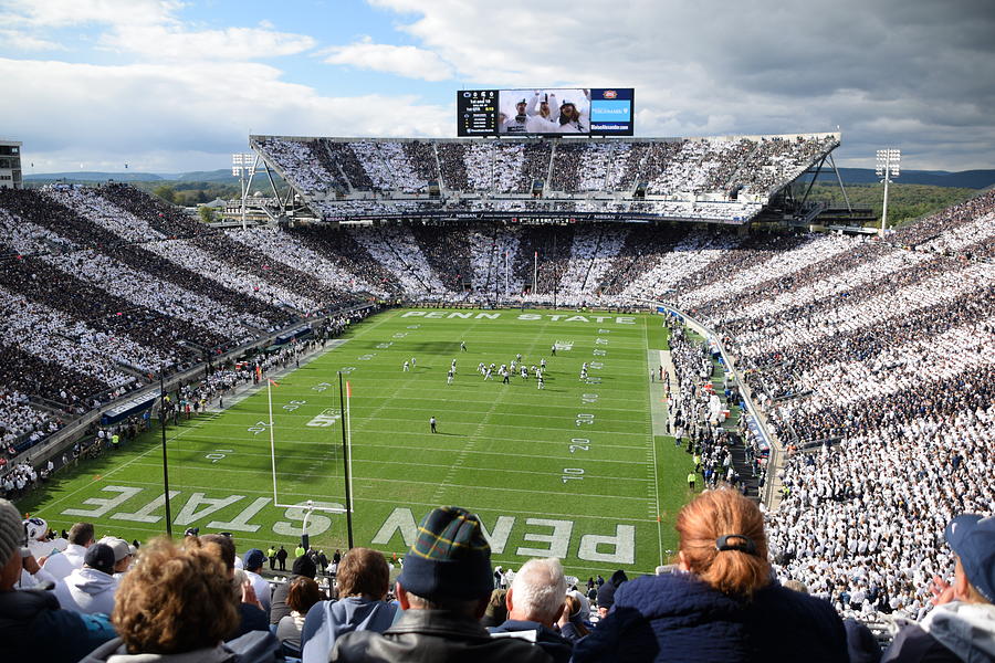 Beaver Stadium Stripe Out Game Framed Picture