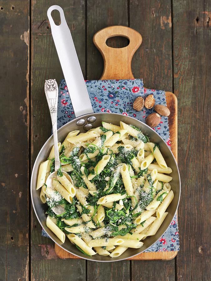 Penne With Spinach And Mascarpone Photograph by Rua Castilho
