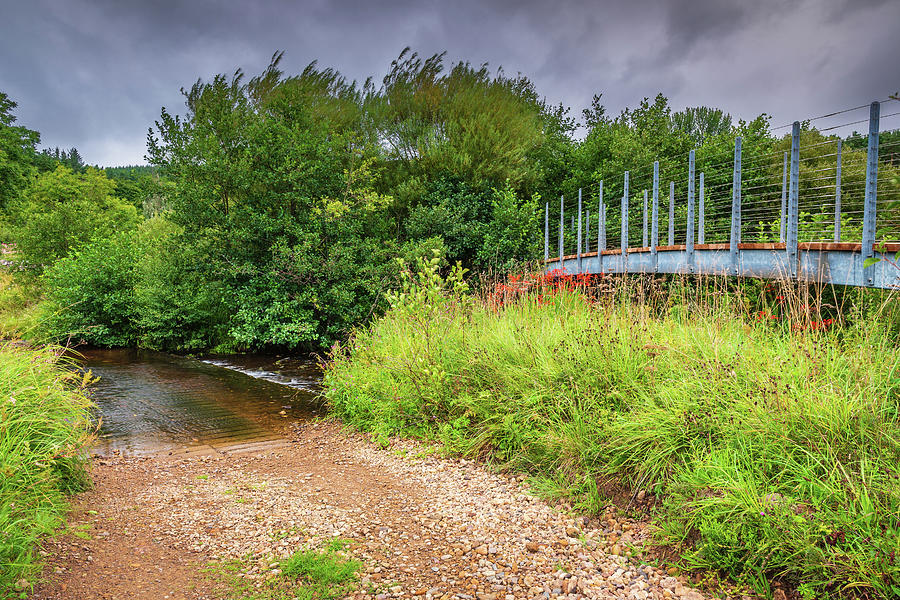Pennine Way Footbridge Over River Rede Photograph