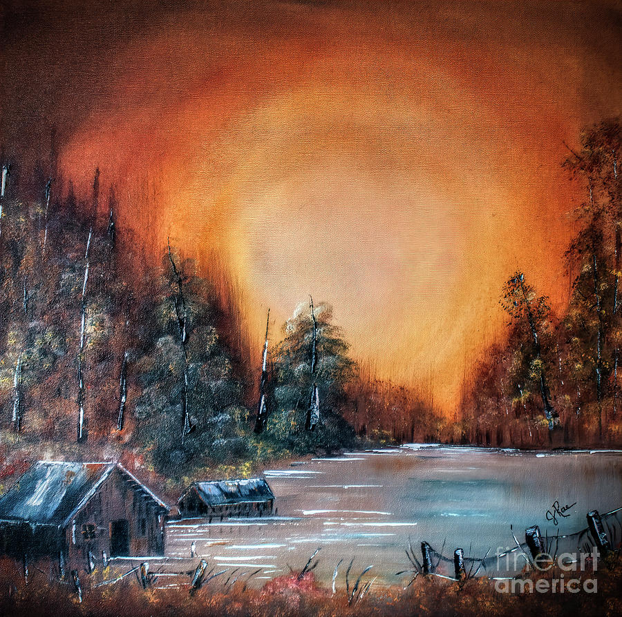 Pennsylvania Shenango Dawn in Oil Painting by Janice Pariza