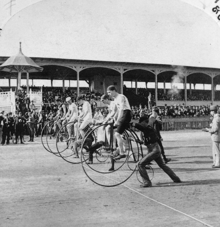 Penny Farthing Race Photograph by George Barker