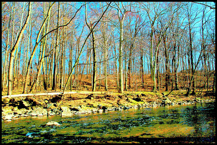 Pennypack Creek, Philadelphia Digital Art by A Macarthur Gurmankin