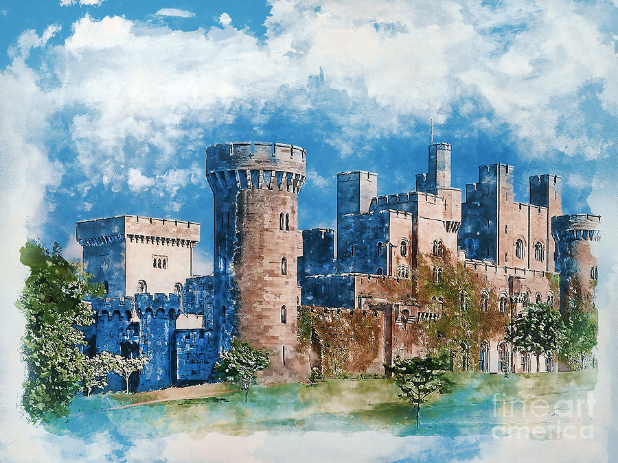 Penrhyn Castle. Digital Art by Andrzej Szczerski