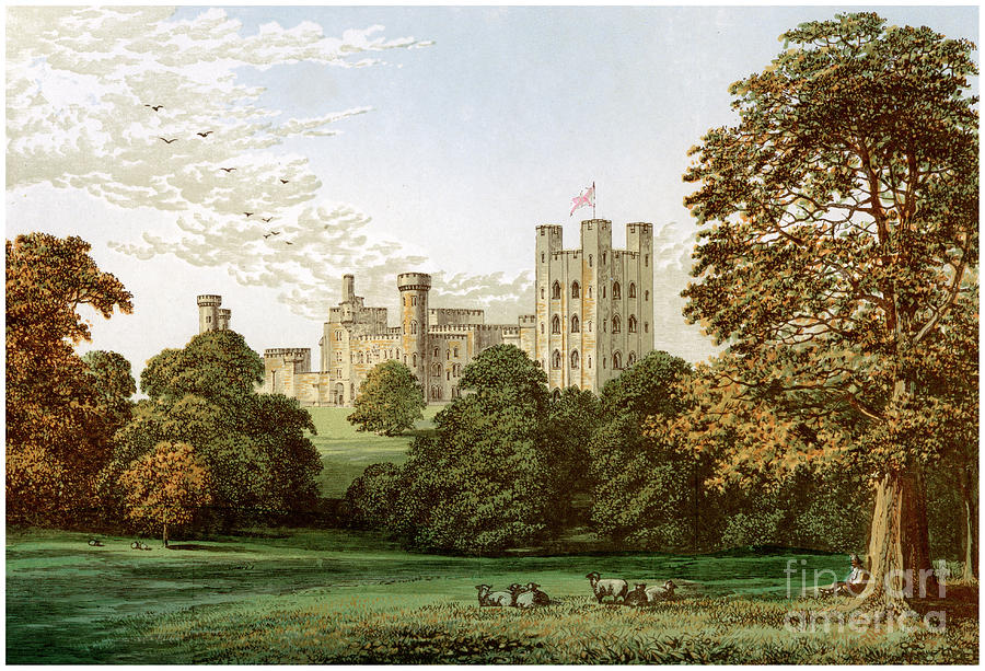 Penrhyn Castle, Caernarvonshire, Wales Drawing by Print Collector