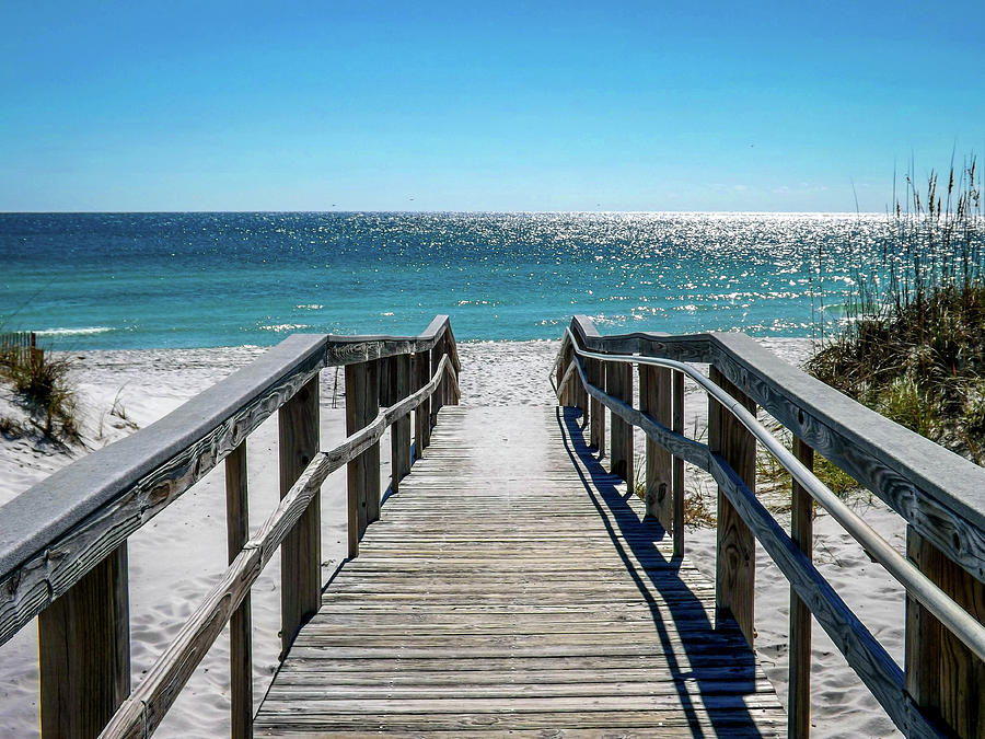 Pensacola Beach Boardwalk Photograph By Sam Nettles - Fine Art America