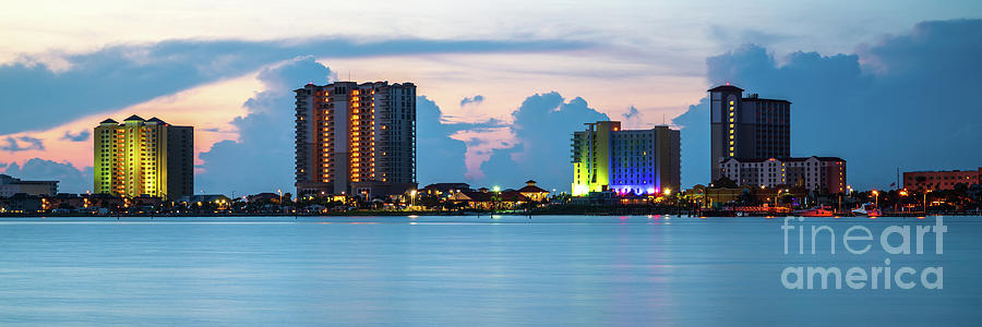Pensacola Beach Florida Skyline Panorama Photo Photograph by Paul Velgos