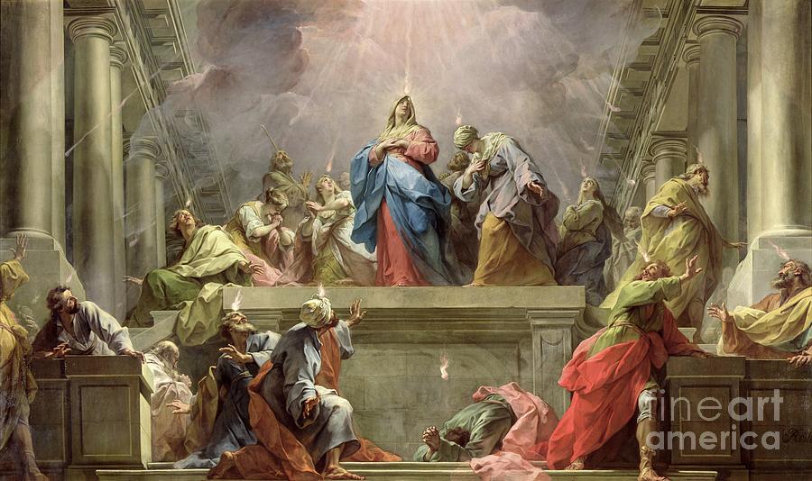 Pentecost, 1732 Painting by Jean Ii Restout Pentecost, 1732 Painting by Jean Ii Restout