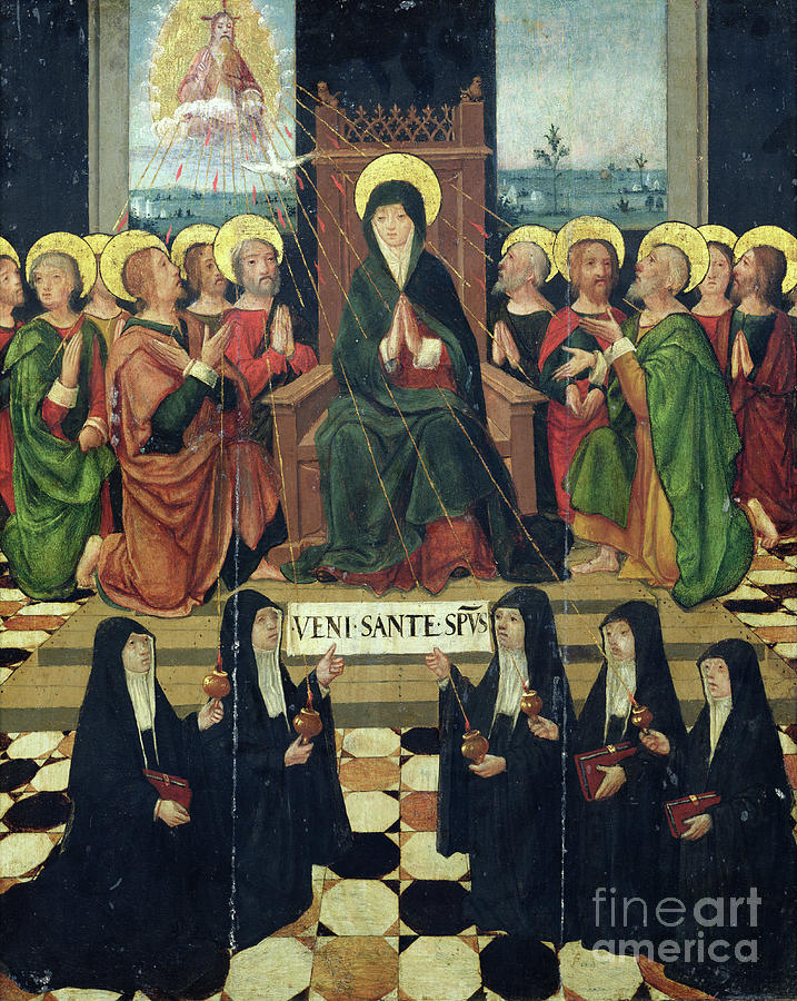 Pentecost Painting by French School