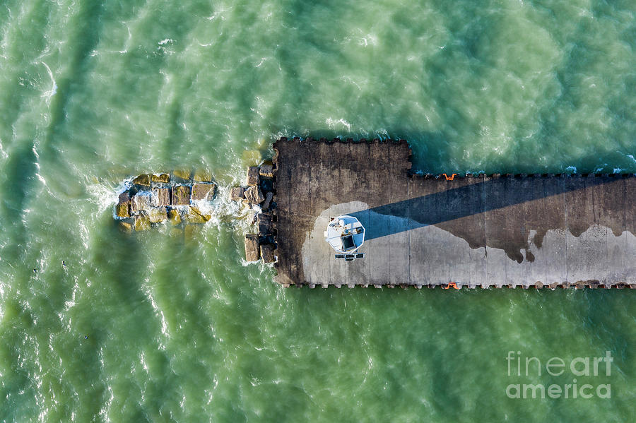 Pentwater Pier Aerial Photograph