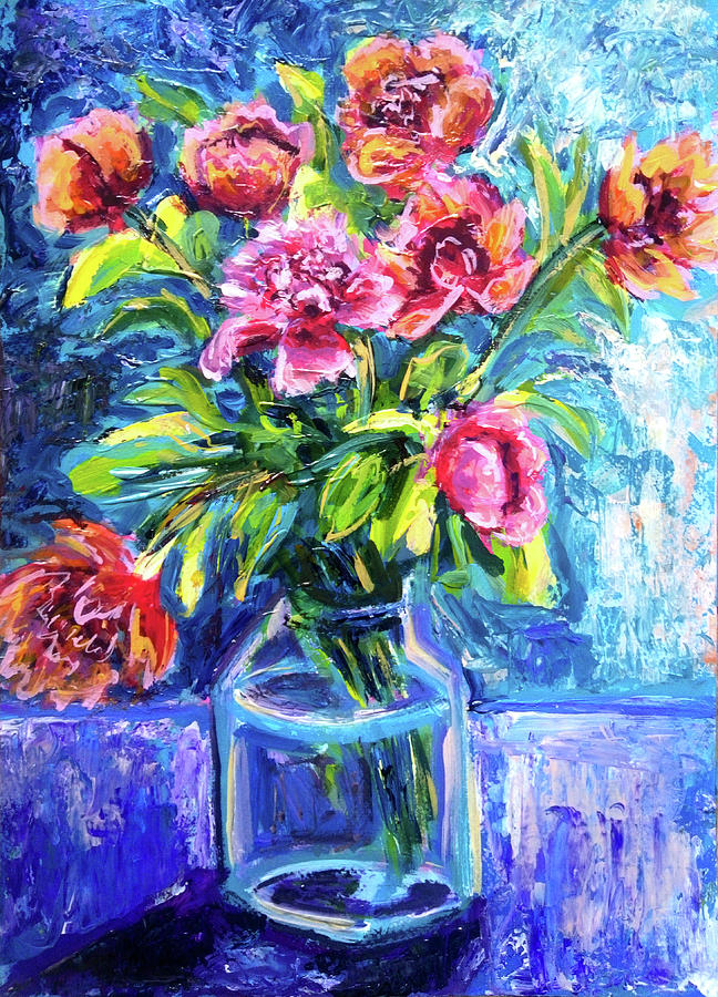 Peonies Painting by Ksenia Tsyganyuk - Fine Art America