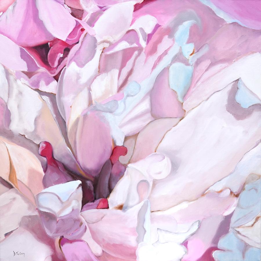 Peony Blossom Oil Painting Painting by Donna Tuten