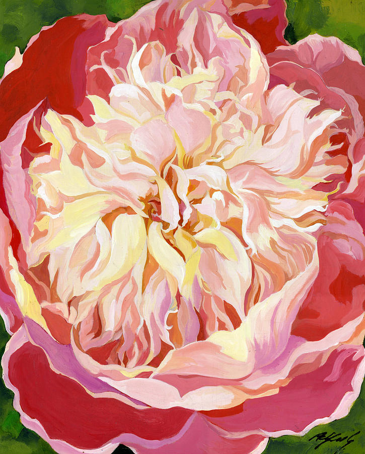 Peony In Pink Painting by Alfred Ng