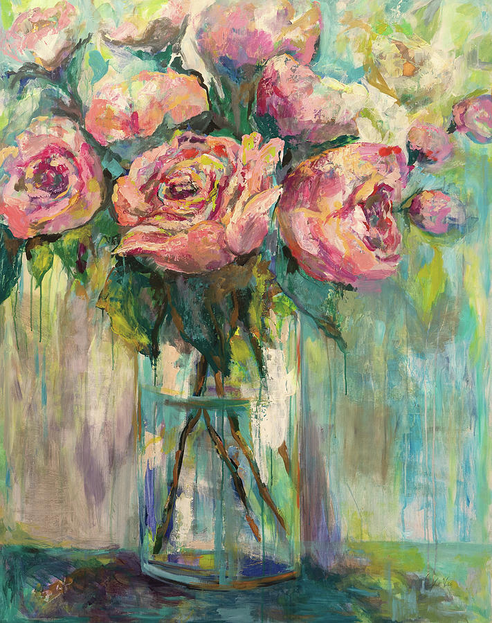 Peony Play Painting by Jeanette Vertentes - Fine Art America