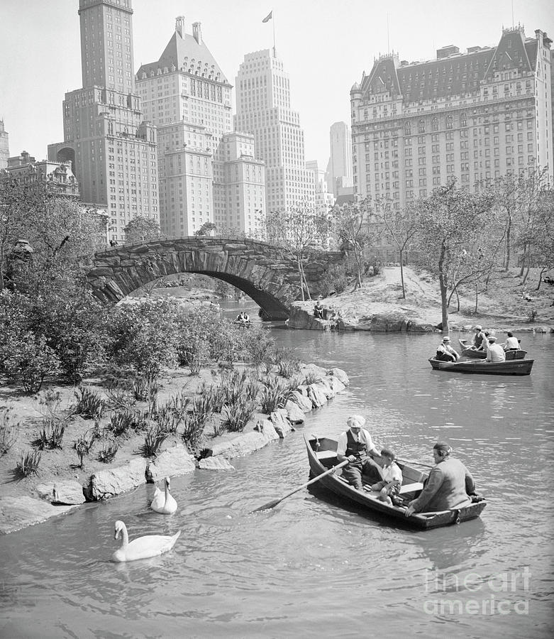 People Boating In Central Park Photograph by Bettmann