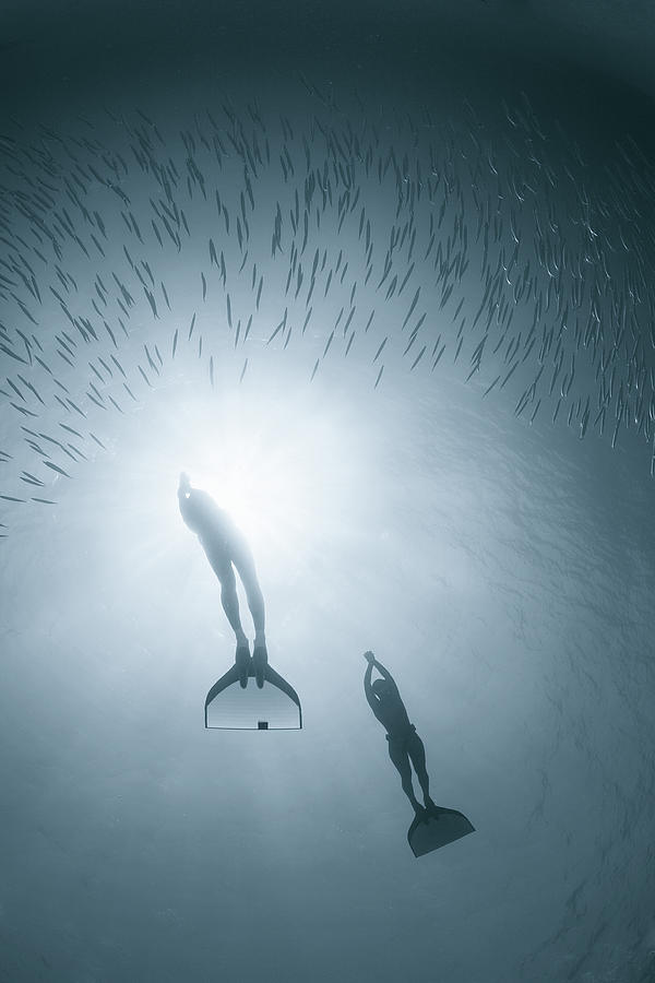 people underwater photography