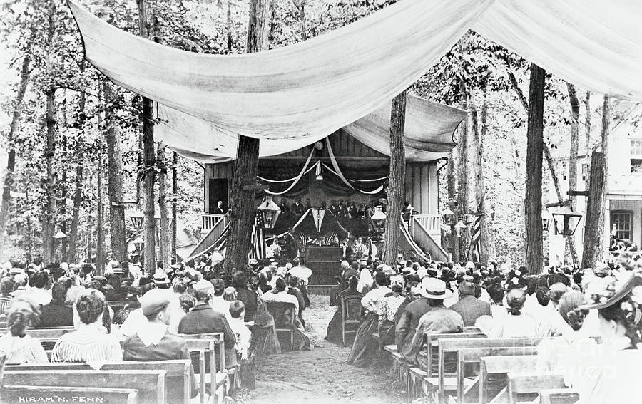 People Gathering For Camp Meeting Photograph by Bettmann