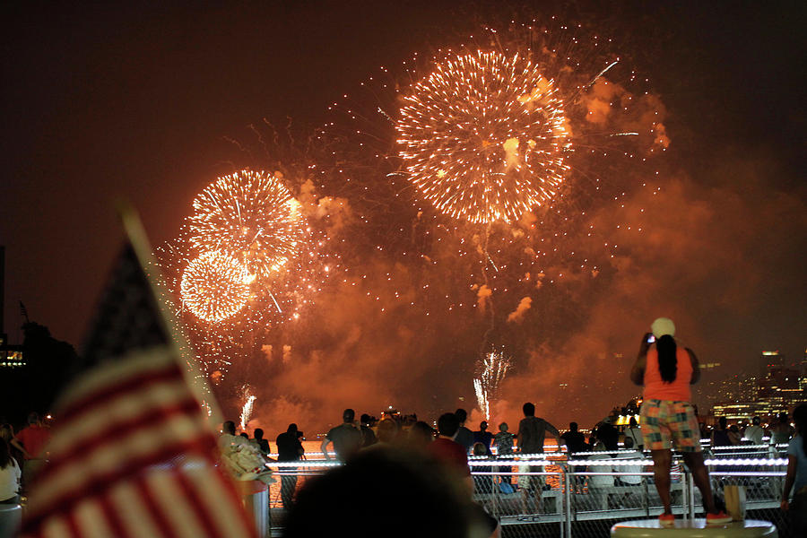 Man Fireworks Mind Exploding People Look at Fireworks Exploding Photograph by Eduardo Munoz - Fine ...