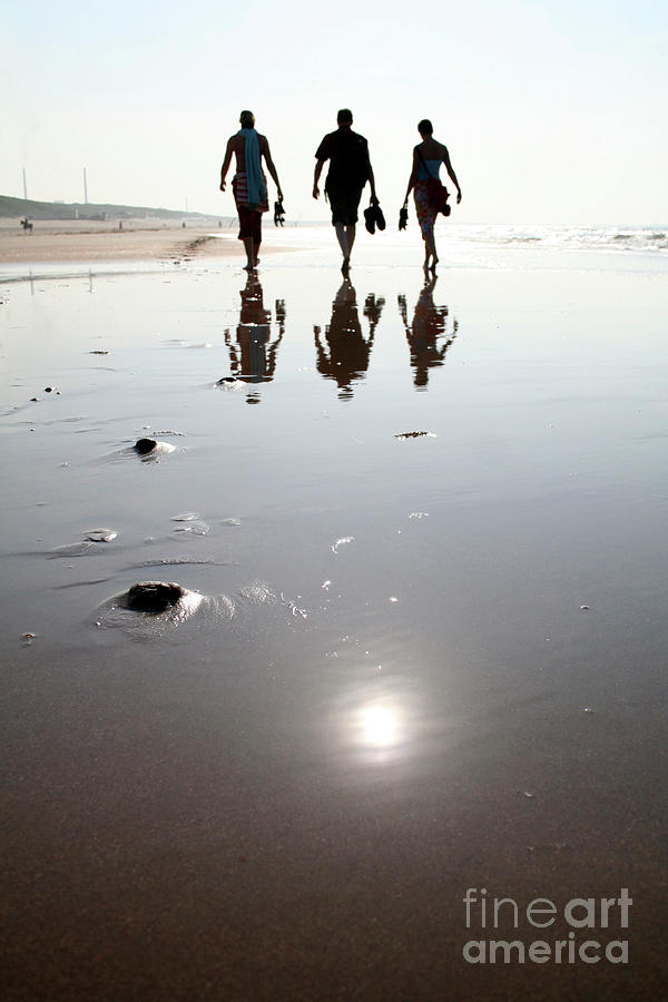 People On A Beach Photograph by Chris Martin-bahr/science Photo Library