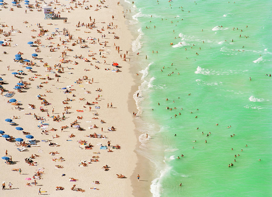 People On Beach An In Water, Aerial View Photograph by Matthias Clamer People On Beach An In Water, Aerial View Photograph by Matthias Clamer