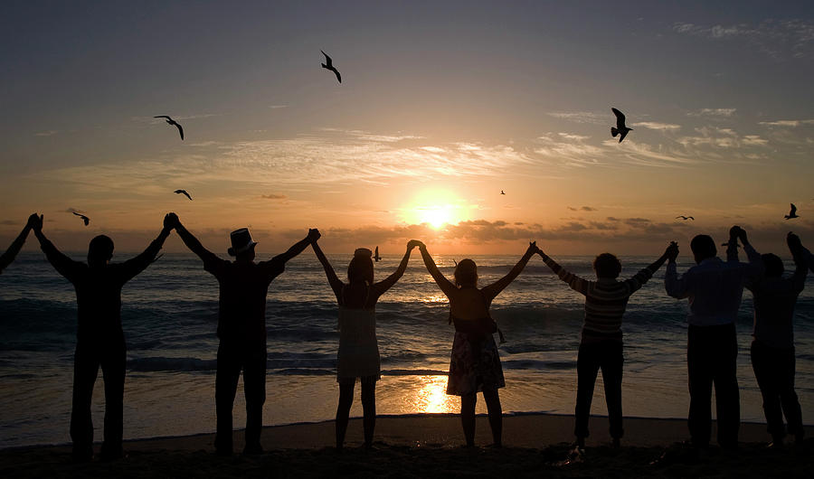 People Raise Their Arms to Welcome Photograph by STRINGER Mexico - Fine ...