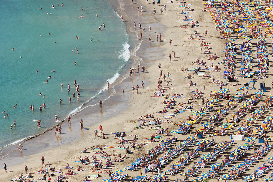People Relaxing On Puerto Rico Beach Photograph by Jorg Greuel