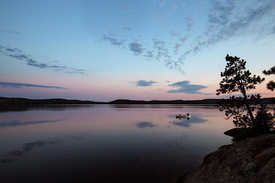 People Traveling In Boat On Calm Lake Against Sky During Sunset Photograph by Cavan Images People Traveling In Boat On Calm Lake Against Sky During Sunset Photograph by Cavan Images