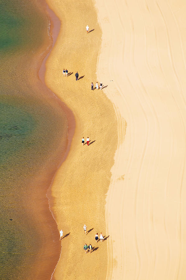 People Walking On Beach Digital Art by Olimpio Fantuz - Fine Art America