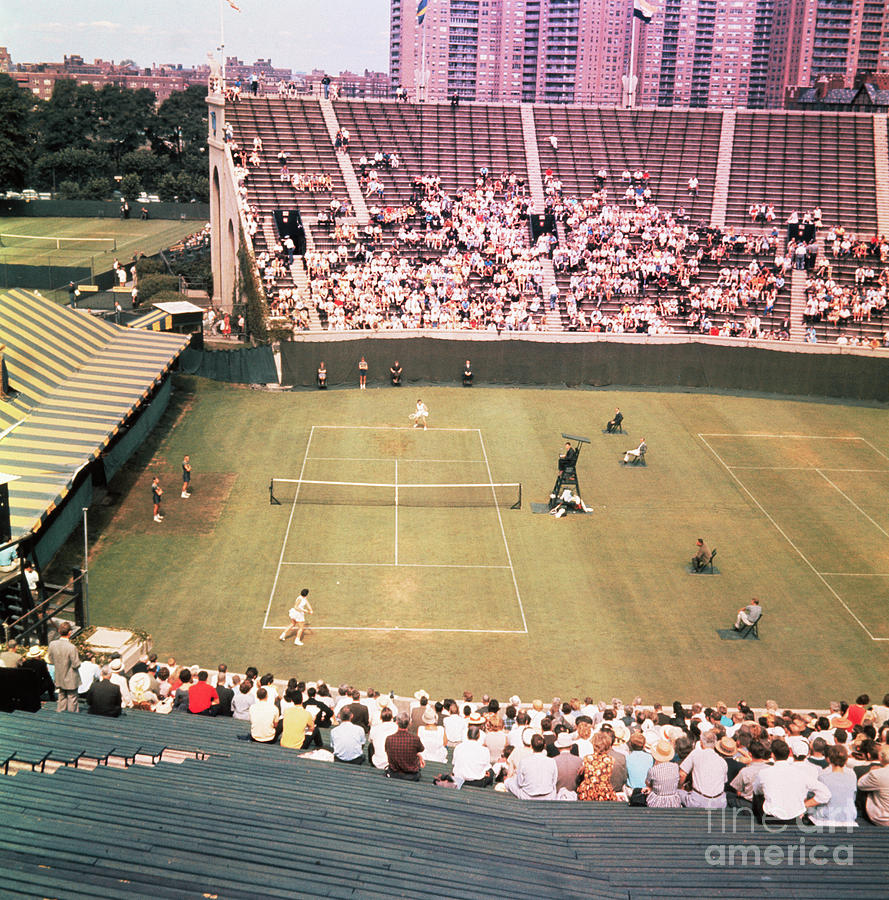 People Watching Tennis Match At Forest Photograph by Bettmann