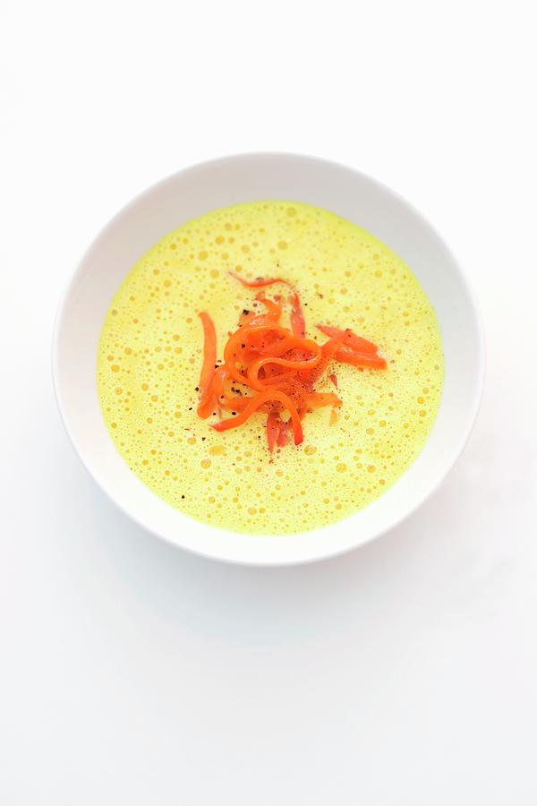 Pepper And Saffron Soup Photograph by Michael Wissing