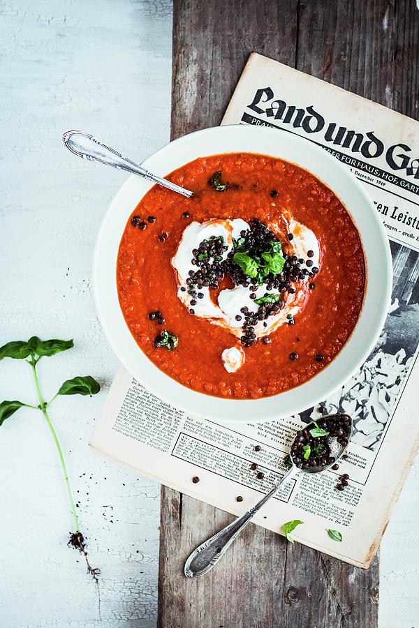 Pepper Soup With Sour Cream Photograph by Simone Neufing