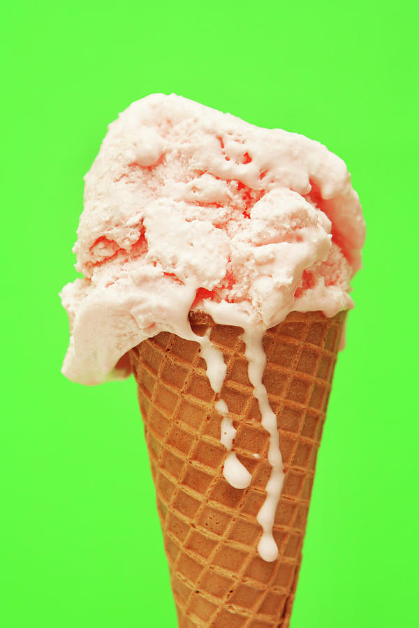 Peppermint Ice Cream Melting Photograph by Kevinruss