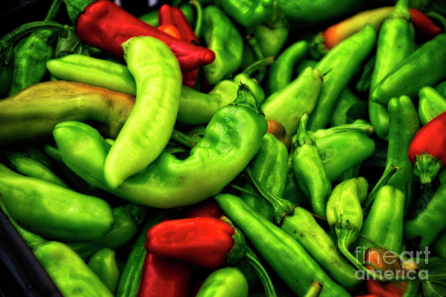 Peppers At The Market - Rome Photograph