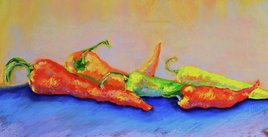 Peppers Painting - Peppers by Pat Olson Fine Art And Whimsy