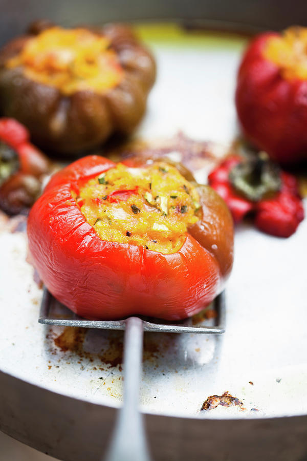 Peppers Stuffed With Polenta Photograph by Eising Studio