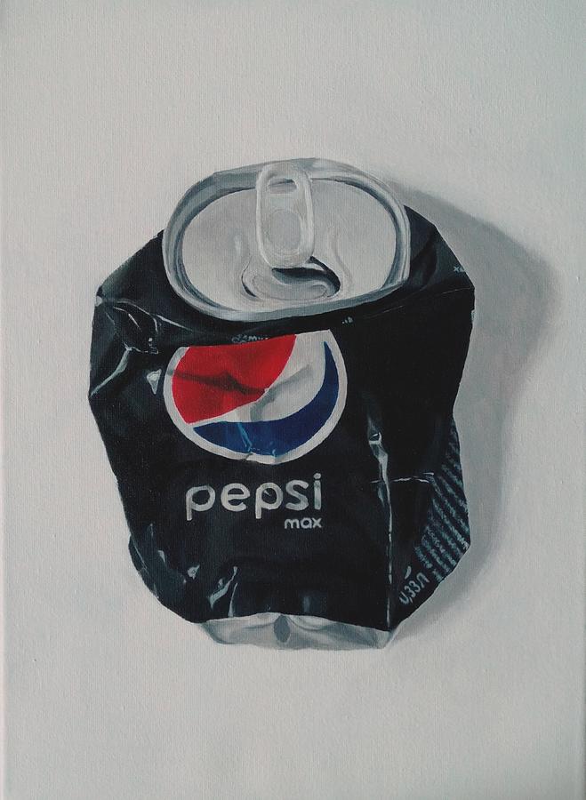 Bottle Painting - Pepsi Max by Oleh Shevchenko- Ukrainian Photorealism